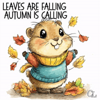 Falling Leaves Friends GIF