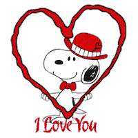 i love you peanuts Sticker
