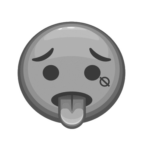 MSQLN hot emoji black white masculine Sticker