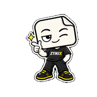 Wink Finger Guns Sticker by ZTIKIX