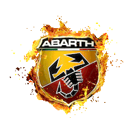 ABARTH_HQ logo fire car scorpion Sticker