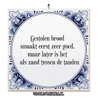 Spreuk Brood Sticker by Tegelspreuken.nl
