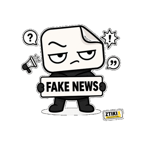 ztikix media lies fake news misinformation Sticker