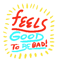 Saying Feels Good Sticker by Kirsten Hurley
