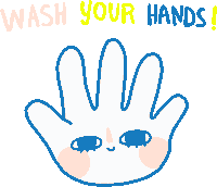 Clean Hands Hand Sticker by whee