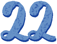 Twenty Two Number Sticker by Pani Dominika