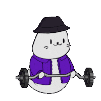 Work Out Art Sticker by Sappy Seals Community
