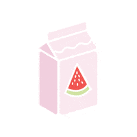 sashiseoul pink box fruit korean Sticker