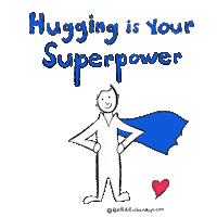 Super Man Hug Sticker