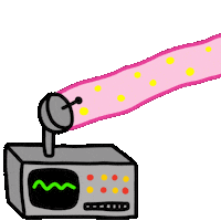 Science Fiction Pink Sticker