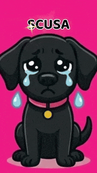 Sorry Black Dog GIF