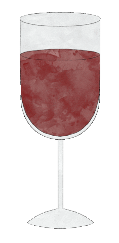 Red Wine Cheers Sticker by Pretty Whiskey / Alex Sautter