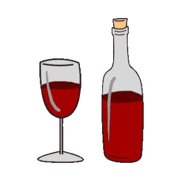 Red Wine Sticker Sticker by Bombay Softwares