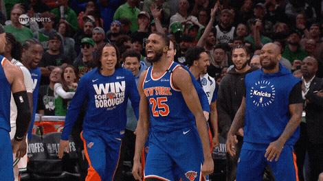 Excited New York Knicks GIF by NBA