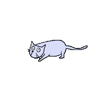 Cat Eating Sticker by Franziska Höllbacher