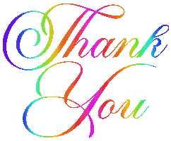 Rainbow Thank You Sticker by Bespattered Facade