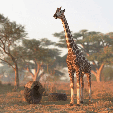 alessiodevecchi drop giraffe micdrop savannah GIF
