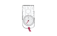 Friluftsaktiviteter compass vest nord syd Sticker