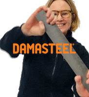 Damasteel damasteel damasteelab cutting edge and looks too swedish damascus Sticker