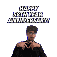 58 Year Anniversary Sticker