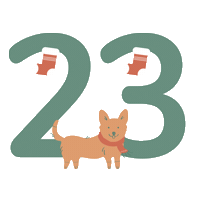 Dog Christmas Sticker by Wüfers