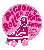 pigeonsrollerskateshopLBC pigeon rollerskate rollerskating roller skate Sticker