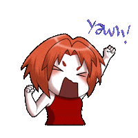 Sleepy Redhead Sticker