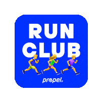 propelfitnesswater run runner run club propel Sticker
