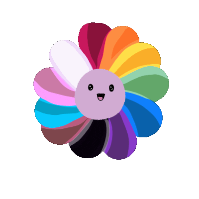 Rainbow Flower Sticker