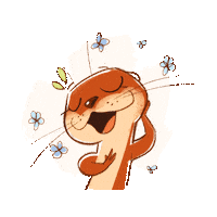 Otter Acacia Sticker by Gulf stream éditeur