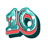 Top 10 Typography Sticker by The3Flamingos