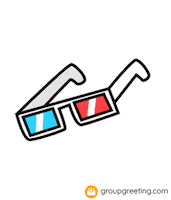 GroupGreetingcards blue red sunglasses groupgreeting Sticker