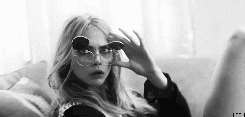 black and white glasses GIF