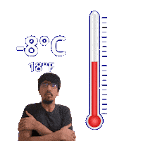 Negative Eight Degrees Sticker