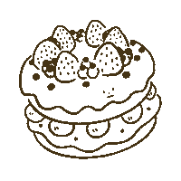 Strawberry Cake Sticker