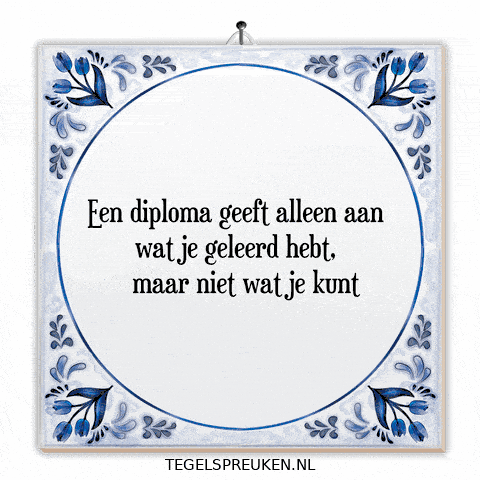 Diploma Trots GIF by Tegelspreuken.nl