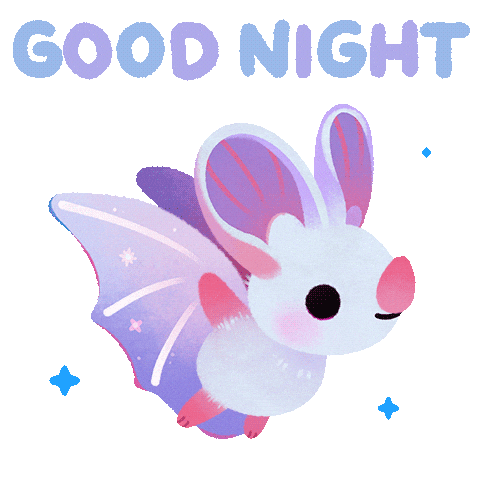 Flying Good Night Sticker by pikaole