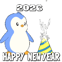 New Year Penguin Sticker by Pudgy Penguins