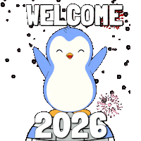 New Year Penguin Sticker by Pudgy Penguins