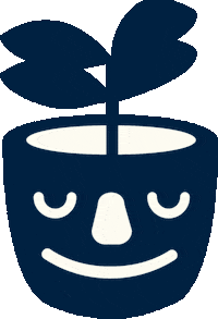 ethicli cute blue plant growing Sticker