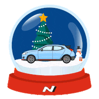 Christmas Snow Sticker by Hyundai N Worldwide