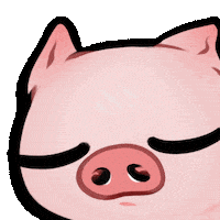 KritzelPixel pig side eye piggy tiffy Sticker