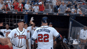 High Five Regular Season GIF by MLB
