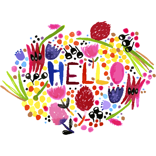 happy flowers Sticker