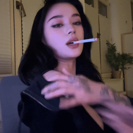 Cute Girl Smoking GIF
