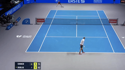 Jannik Sinner defeats Alexander Bublik to reach the Vienna semifinals.