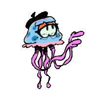 stargazingdotgif showing something stargazingpng stargazing dot png jellyfish sam Sticker