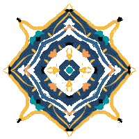 maihart blue flower yellow color Sticker