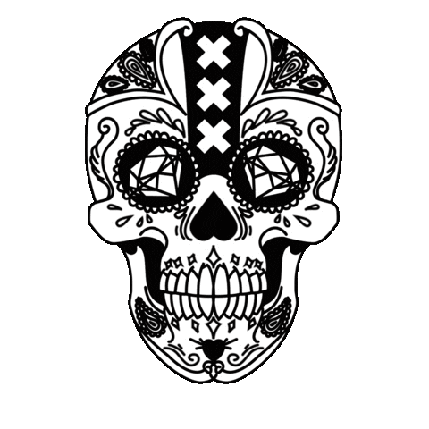 skull tattoo Sticker by Nyx Op Donderdag