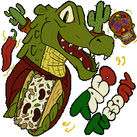 Mexican Food Illustration Sticker
